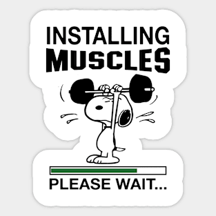 Installing muscles Sticker
